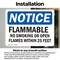 Signmission Flammable No Smoking Or Open Flames Within 25 Feet OSHA Notice Sign, Vinyl Decal, 10in x 7in, 2PK OS-2PACK-NS-D-710-L-12774 - alternate 4